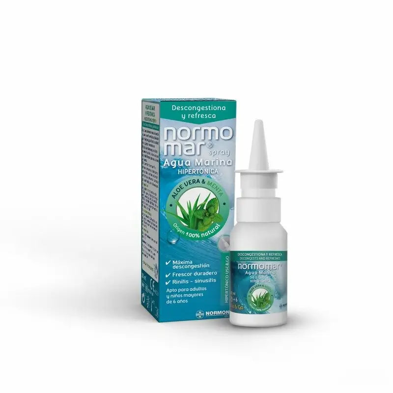 Normomar Hypertonic Sea Water, Aloe Vera & Peppermint Nasal Spray , 30 ml