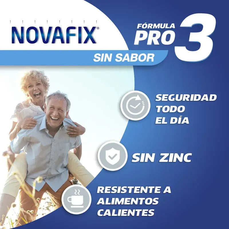 Novafix Pro3 Crème adhésive sans saveur pour prothèses dentaires, 50 g