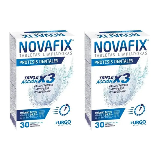 Novafix Cleansing Tablets 3 In 1 Duplo, 2 x 30 Tablets