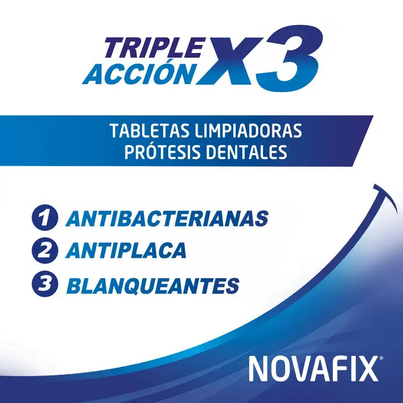 Novafix Comprimés nettoyants triple action , 66 unités