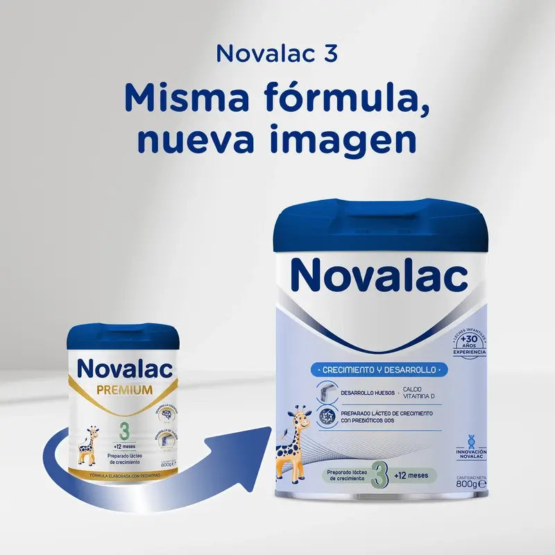 Novalac 3 Lait de croissance, 6X800 Gr