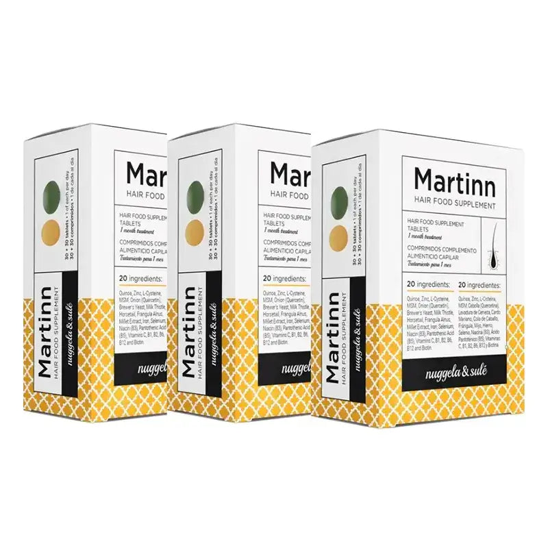 Nuggela Martinn De Nugella & Sule Accion Capil+Accion Depu, Pack 3 x 60 Comprimés