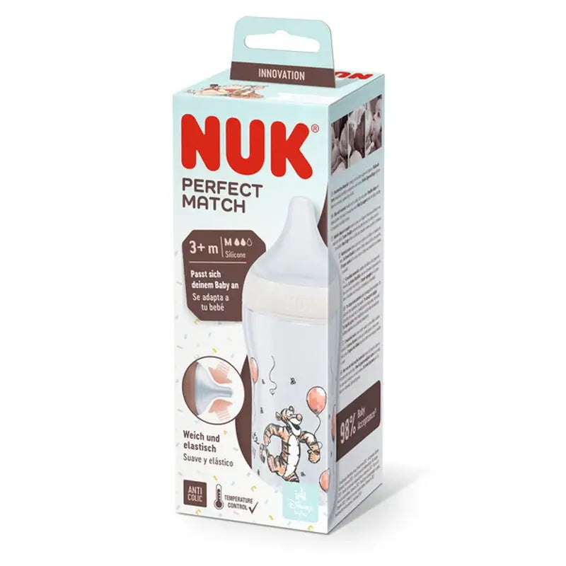 Nuk Perfect Match Pp Silicone Baby Bottle 0-6M Flow M Winnie The Pooh Tiger , 260 ml