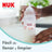 Biberon NUK First Choice+ 150 ml, tétine S 0m+, motif « baleine »