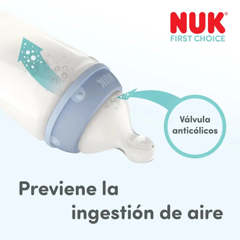 Tétines NUK First Choice+ Flow Control Y 6-18 mois, en silicone, lot de 2