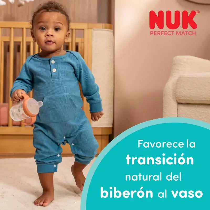 Biberon d'apprentissage NUK Perfect Match 150 ml 6 mois et plus, nuit, Koala bleu