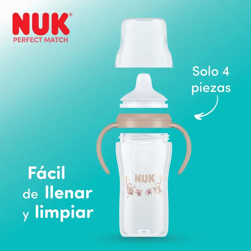 Biberon d'apprentissage NUK Perfect Match 150 ml 6 mois et plus, nuit, Koala bleu