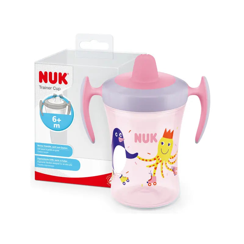 Nuk Trainer Cup : gobelet d'apprentissage +6 mois, rose, 230 ml