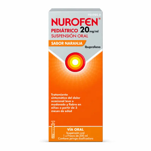 Nurofen Pediatric 20 mg/ml Suspension orale Orange, 200 ml