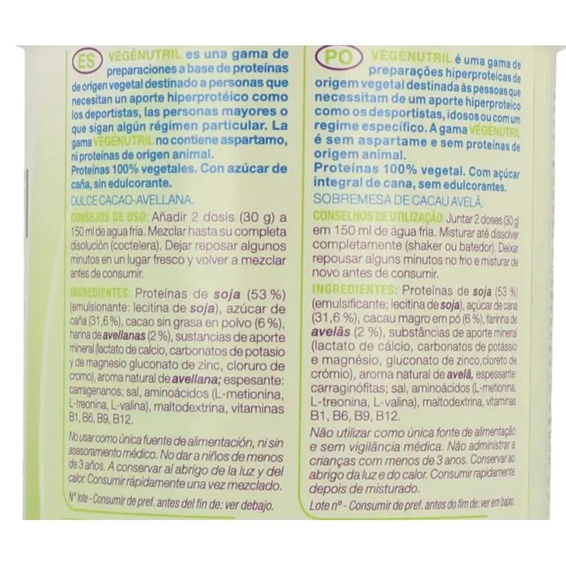 Nutergia Vegenutril Cacao Noisette 300Gr Pot