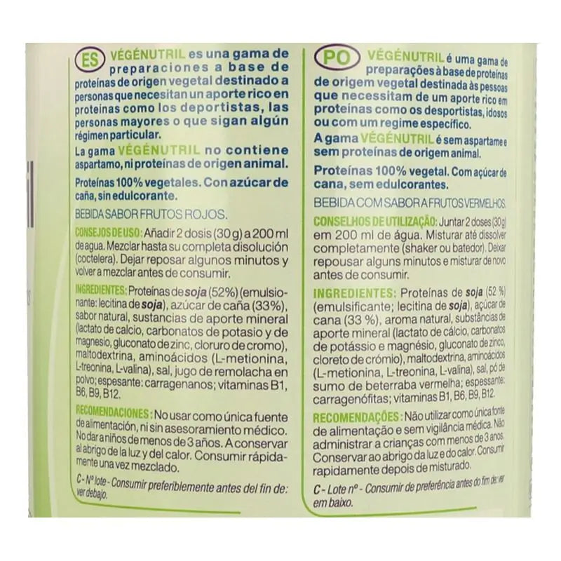 Nutergia Vegenutril Fruits De La Forêt 300Gr.