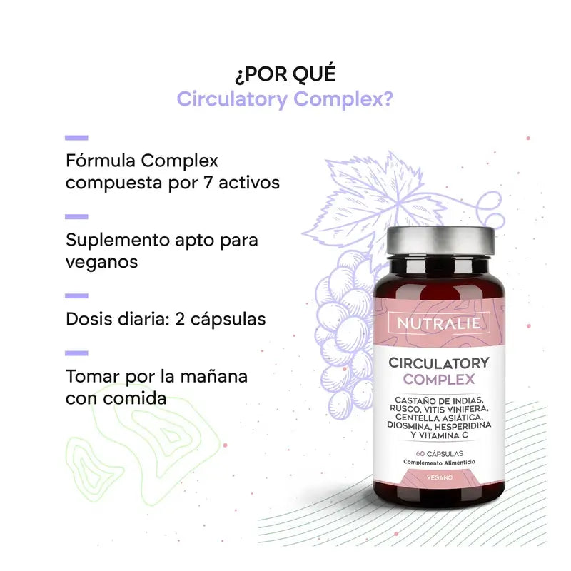 Nutralie Complexe Circulatoire avec Diosmine + Hespéridine, 60 gélules