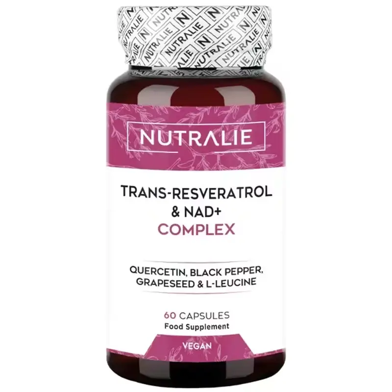 Nutralie Trans Resveratrol & Nad+ Complex With Quercetin + Piperine, 60 gélules