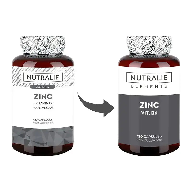 Nutralie Zinc Avec Vitamine B6 Acné Cheveux Peau Vegan , 120 gélules
