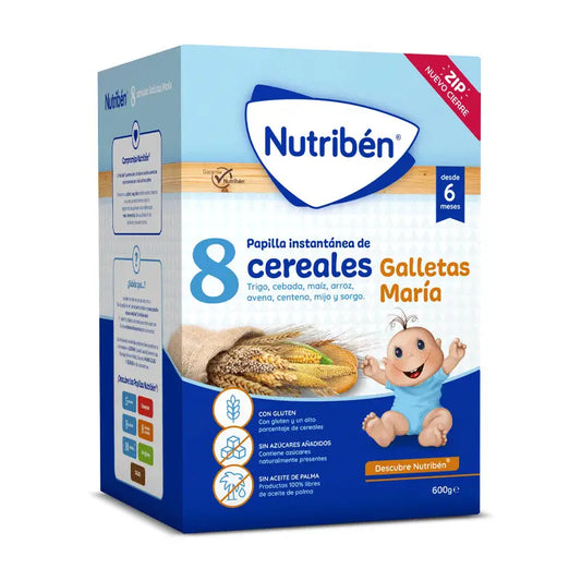 Nutriben Papilla 8 Cereals Maria Crackers 600 g