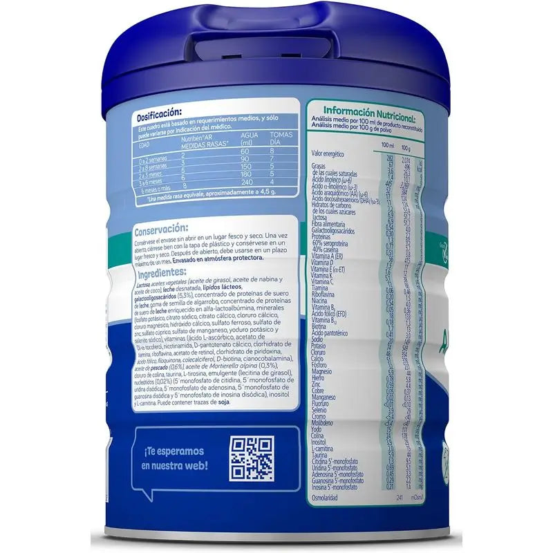 Nutribén AR Lait anti-reflux et anti-régurgitation 800 g