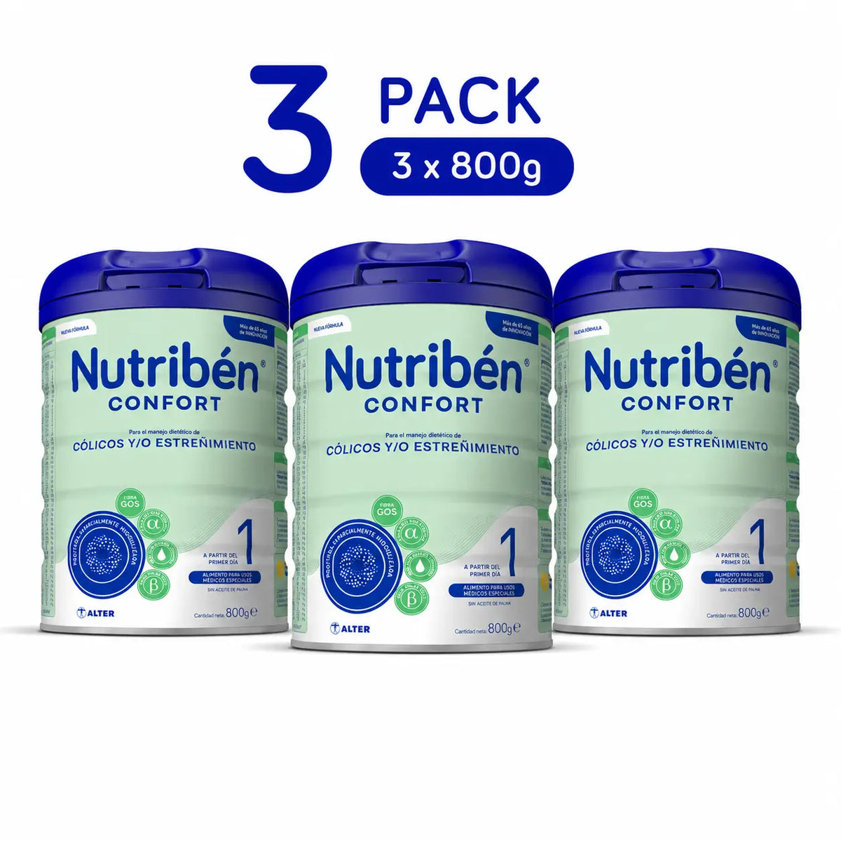 Nutribén Confort 1 Départ Lait, 3 x 800 grammes