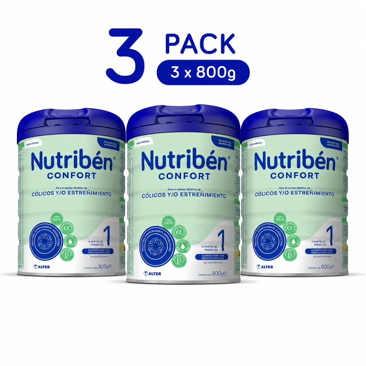 Nutribén Confort 1 Départ Lait, 3 x 800 grammes