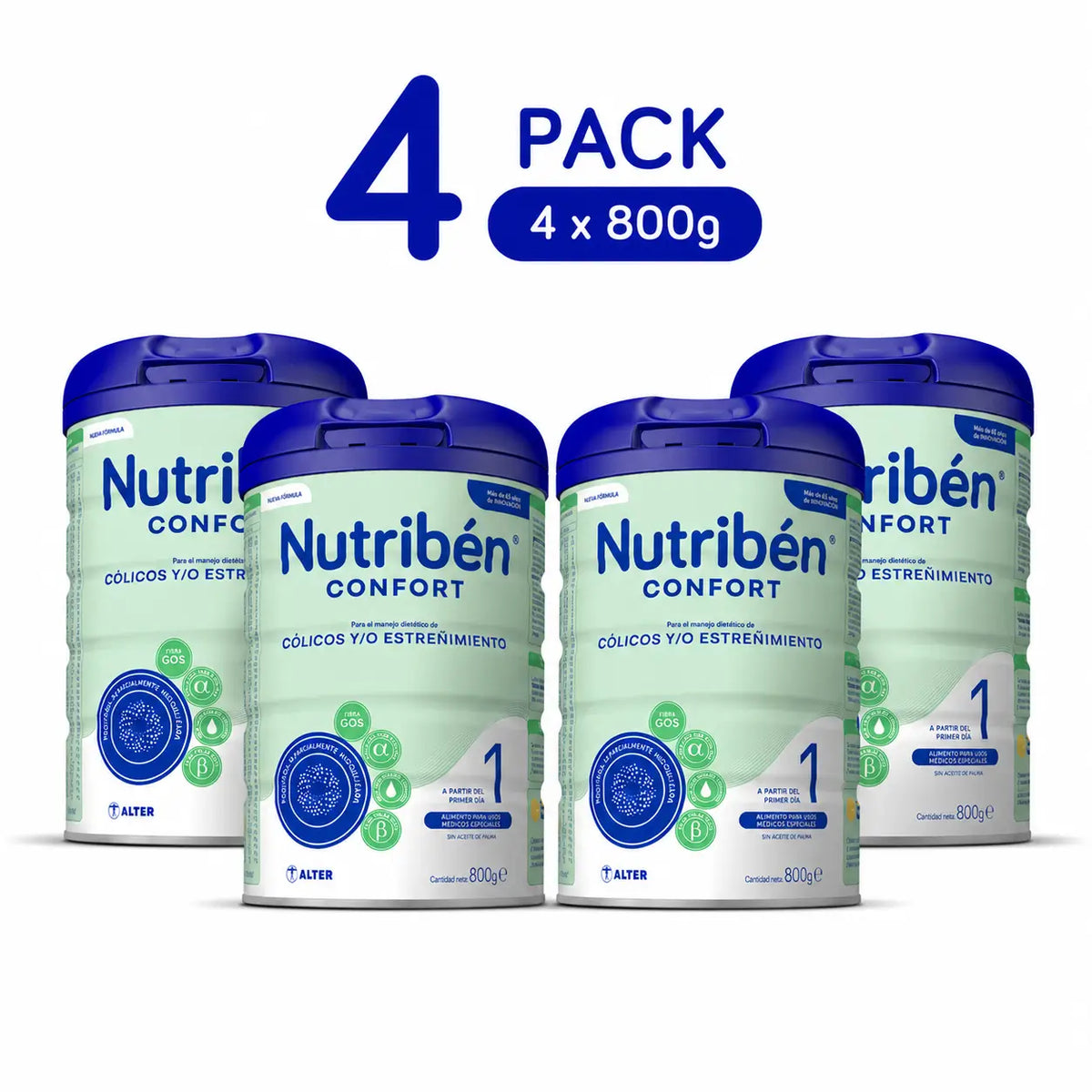 Nutribén Confort 1 Départ Lait, 4 x 800 grammes