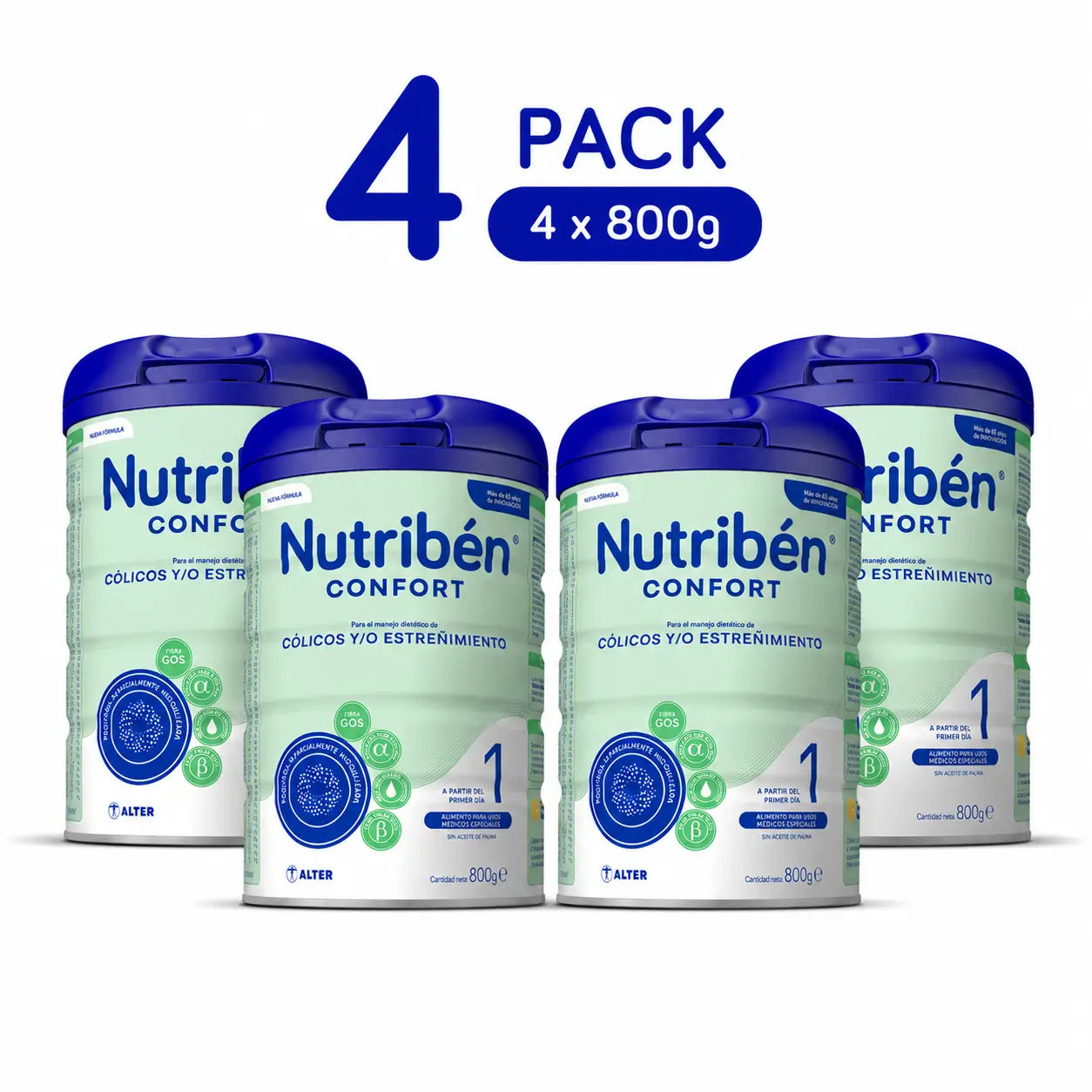 Nutribén Confort 1 Départ Lait, 4 x 800 grammes