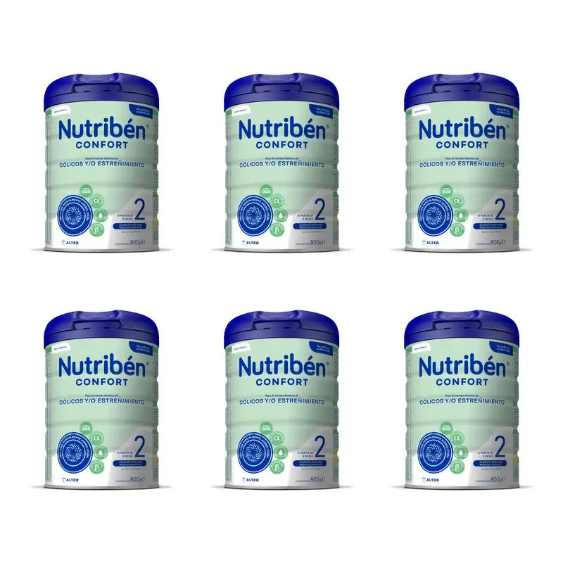 Nutribén Confort 2 Lait de Suite, 6 x 800g