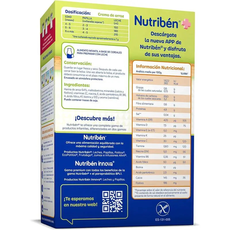 Nutriben Papille Crème de riz 300 g