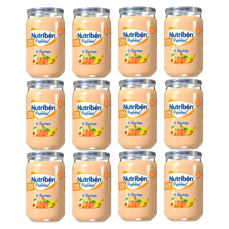 Nutriben Potito 4 Fruits , 12 x 235 grammes