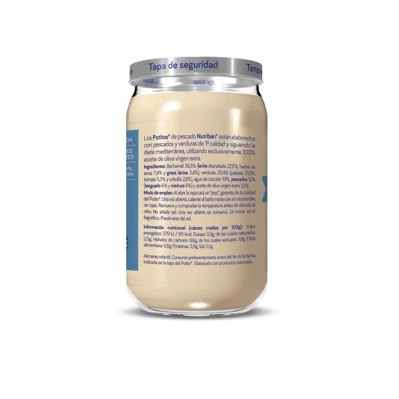 Nutriben Potito à la béchamel de sole et de merlu, 235g