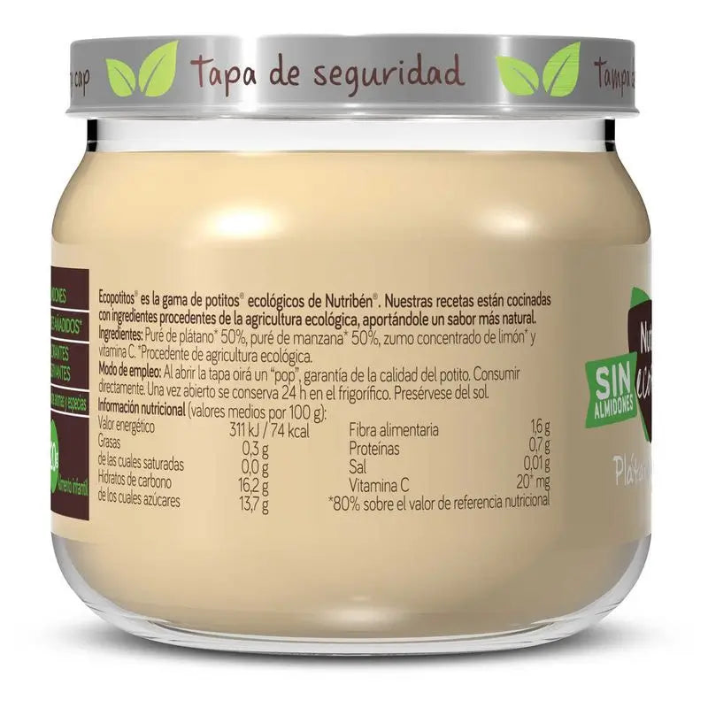 Aliments pour bébés Nutriben à la banane et à la pomme, 120 g