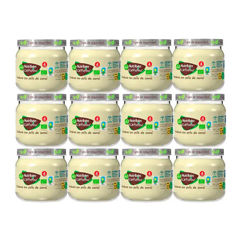 Nutriben Potito Eco Home Viande Légumes Poulet , 12 x 120 grammes