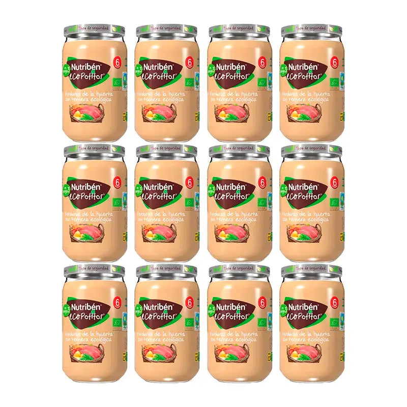 Nutriben Potito Eco Vegetable Garden Potito With Beef , 12 x 235 grammes