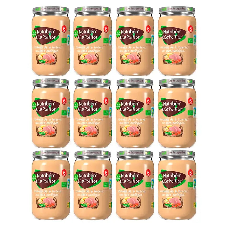 Nutriben Potito Eco Vegetable Garden Turkey, 12 x 235 grammes