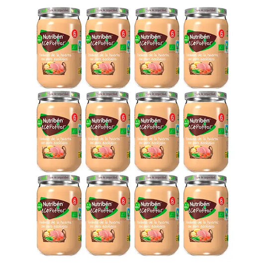 Nutriben Potito Eco Vegetable Garden Turkey, 12 x 235 grammes