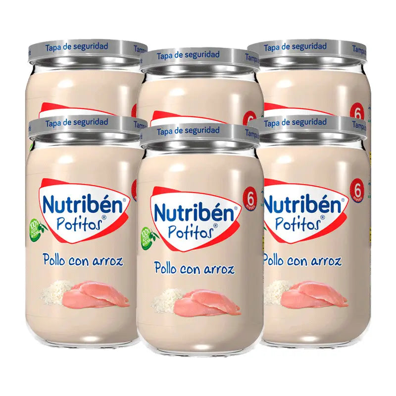 Nutriben Potito Chicken With Rice, 6x235g