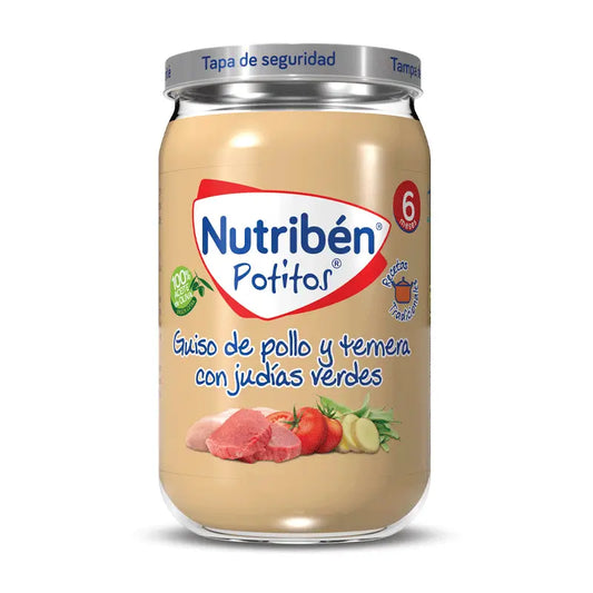 Nutribén Potito Chicken and Beef Stew with Green Beans, 235g