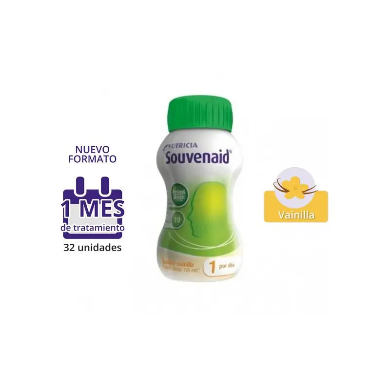 Nutricia Souvenaid Smoothies Vanilla Flavor, 4 unités x 125 ml