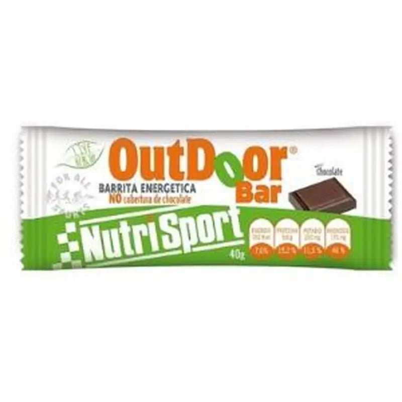 Nutrisport Energy Bar. Outdoor Chocolate S/C Box 20Unid.