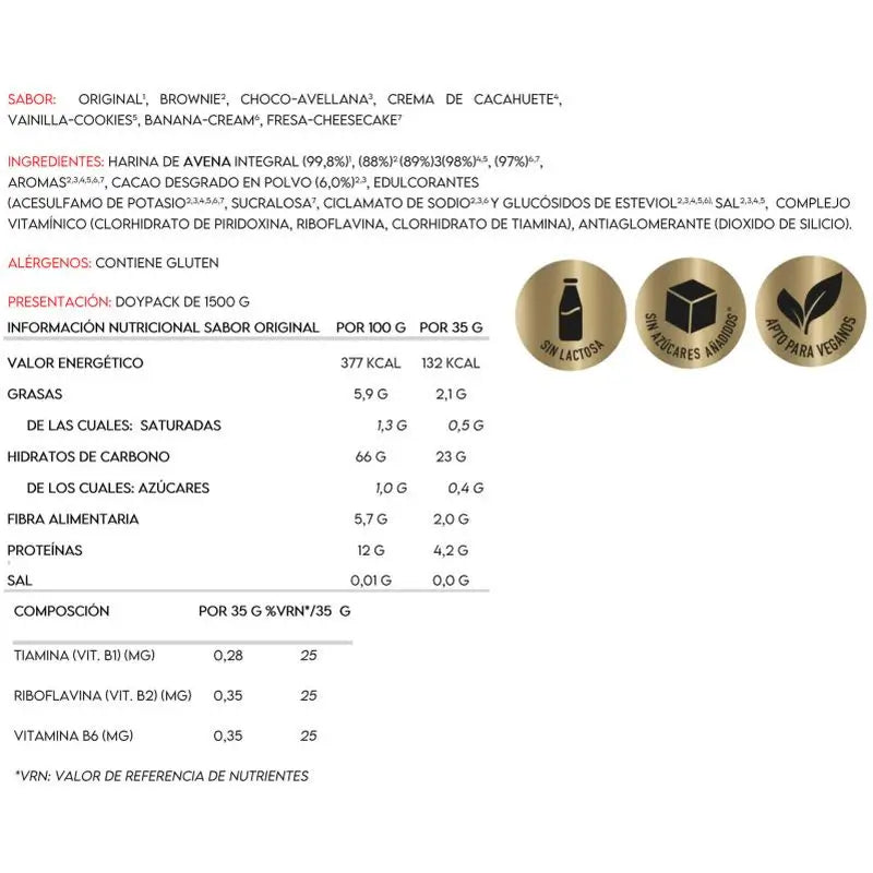 Nutrisport Foodieat Oat Pro Avoine Choco-Noisette 1,5Kg