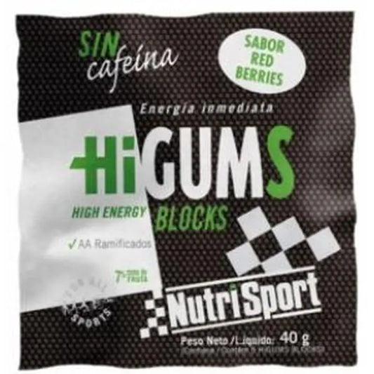 Nutrisport Higums Red Berries Caffeine Free Display 20Bags