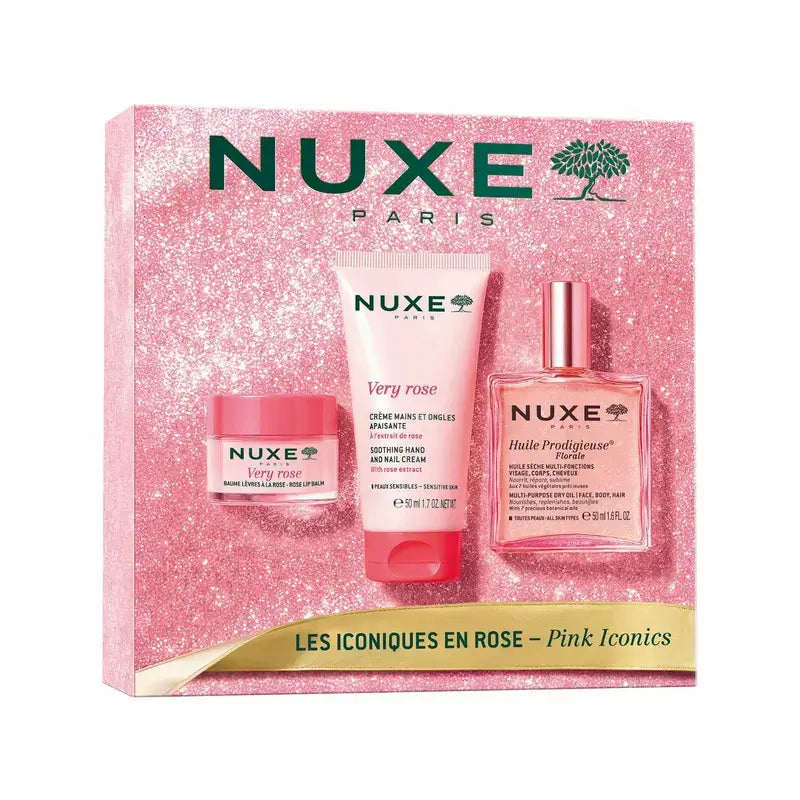 Nuxe Les Iconiques en rose - Coffret de beauté floral 115 ml