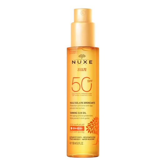 Huile solaire Nuxe pour le visage et le corps SPF 50