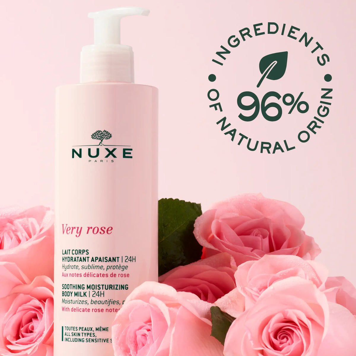 Nuxe Very Rose - Lait corporel hydratant apaisant 24 H* | Nuxe