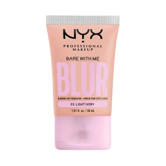 Nyx Bare With Me Blur Skin Tint, Fond de teint flou, fini mat, teinte ivoire clair, 30 ml