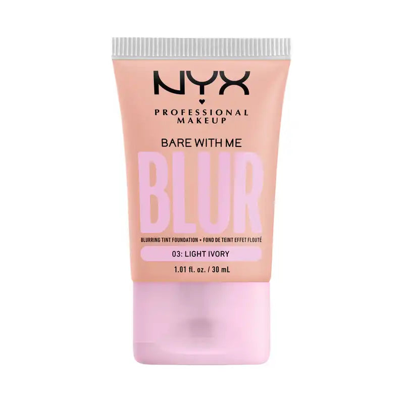 Nyx Bare With Me Blur Skin Tint, Fond de teint flou, fini mat, teinte ivoire clair, 30 ml