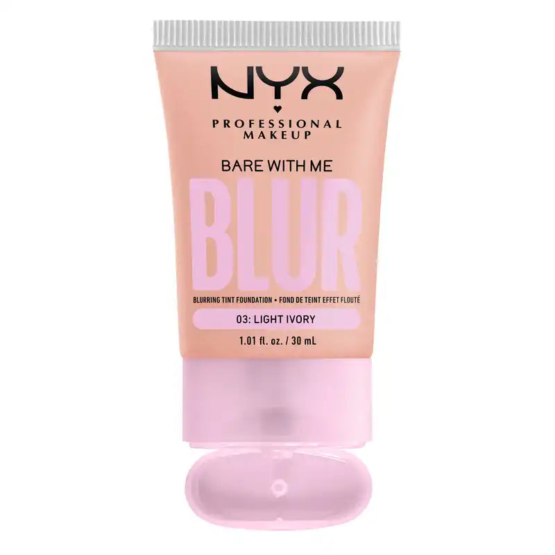 Nyx Bare With Me Blur Skin Tint, Fond de teint flou, fini mat, teinte ivoire clair, 30 ml