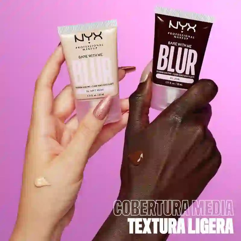 Nyx Bare With Me Blur Skin Tint, Fond de teint flou, fini mat, teinte ivoire clair, 30 ml