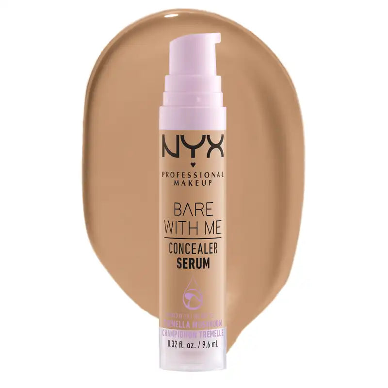 Nyx Bare With Me Sérum Correcteur de Teint, Teinte Moyenne. Formule végétalienne. Disponible en 12 teintes. Couleur : noir, 9,6 ml