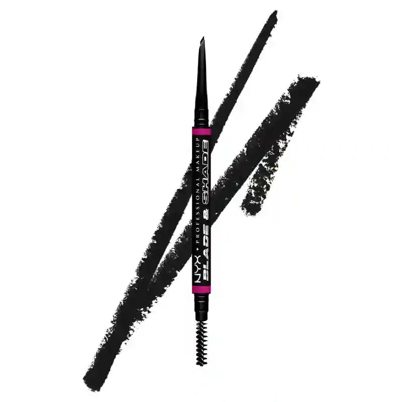 Nyx Blade & Shade Dual Pencil Crayon à sourcils, Noir 12 , 0,06 gr