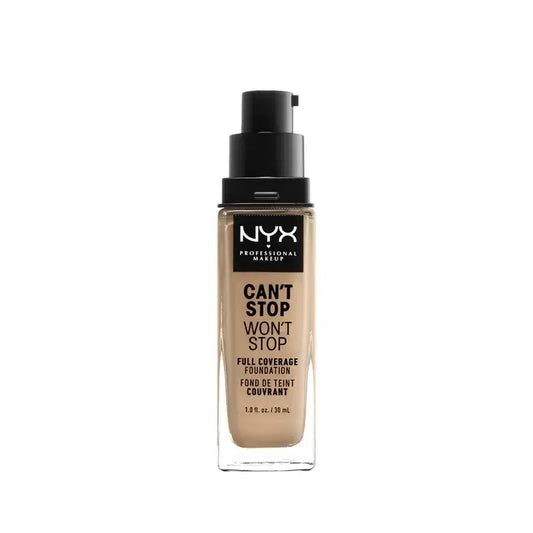 Nyx Can'T Stop Won'T Stop Full Coverage Foundation Shade 7.5 Soft Beige Medium , 30 ml