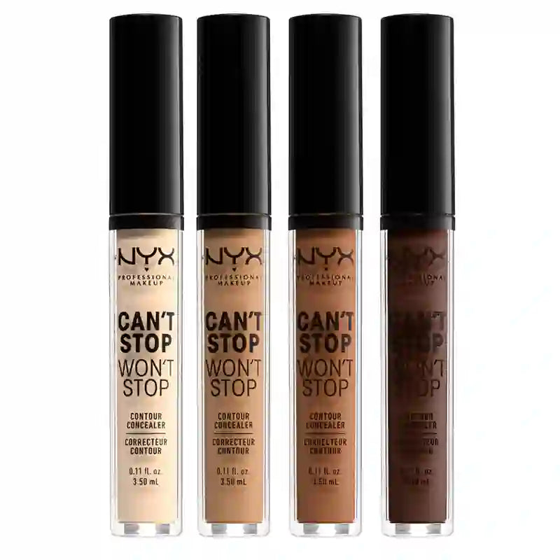 Nyx Noncomedogenic Long Lasting Concealer Can'T Stop Won'T Stop Shade 19 Mocha For Very Dark Skin , 3,5 ml